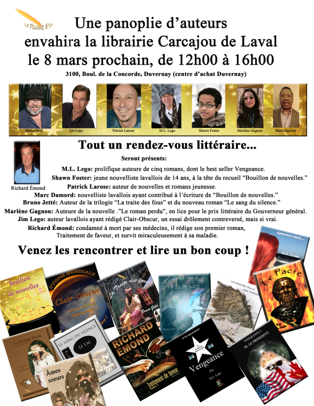 Session dédicace des auteurs de La Plume D'or